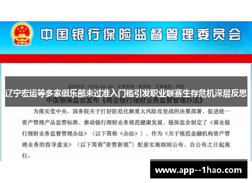辽宁宏运等多家俱乐部未过准入门槛引发职业联赛生存危机深层反思